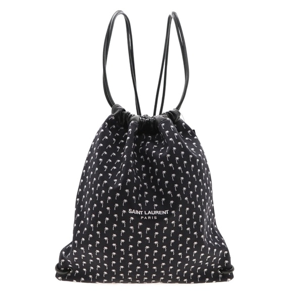 Saint Laurent YSL Teddy Backpack Palm Trees Black New - Picture 1 of 8